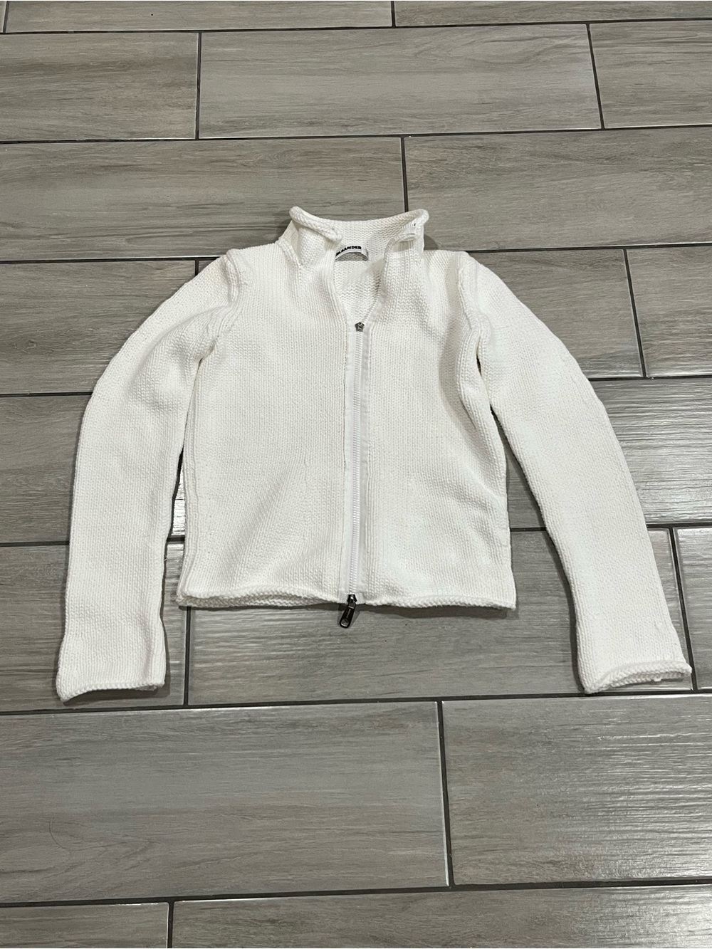 JiL sanders White Zip-Front Jacket made in Italy
Size 40